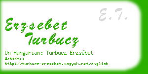 erzsebet turbucz business card